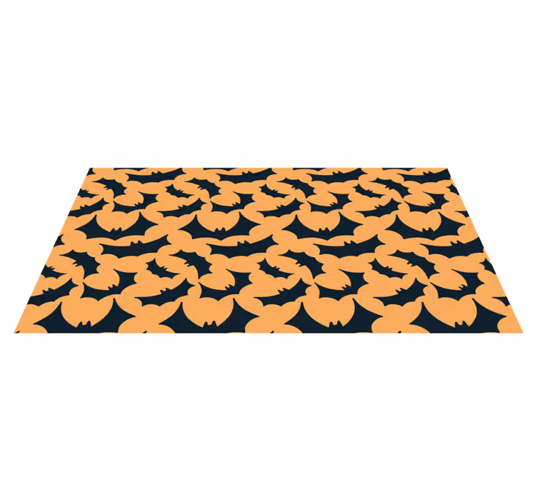 Tapis vinyle halloween imprimé motif chauve-souris - TenStickers