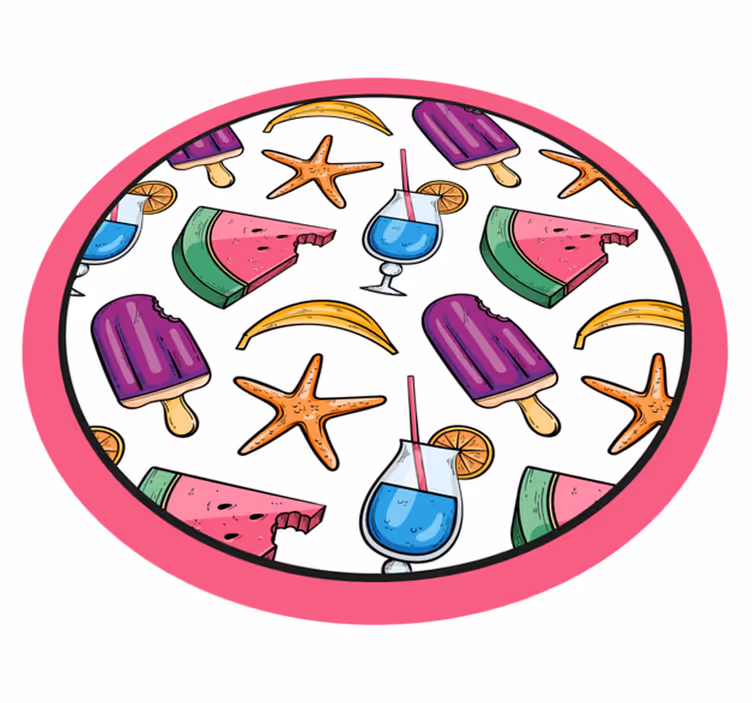 Tapis vinyle autres tapis friandises d'été colorées - TenStickers