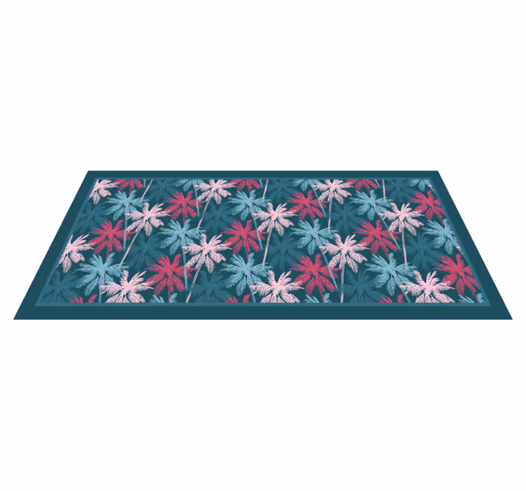 Tapis vinyle nature motif de palmier tropical - TenStickers