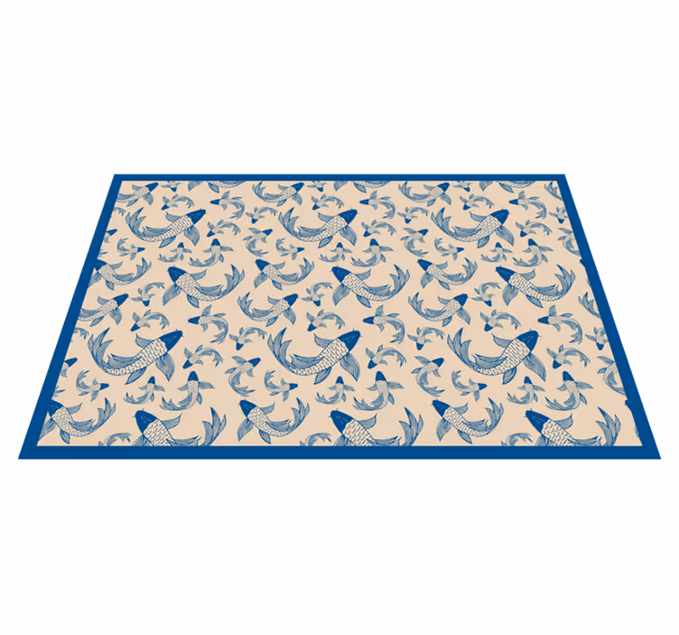 Tapis vinyle animal motifs de poissons - TenStickers