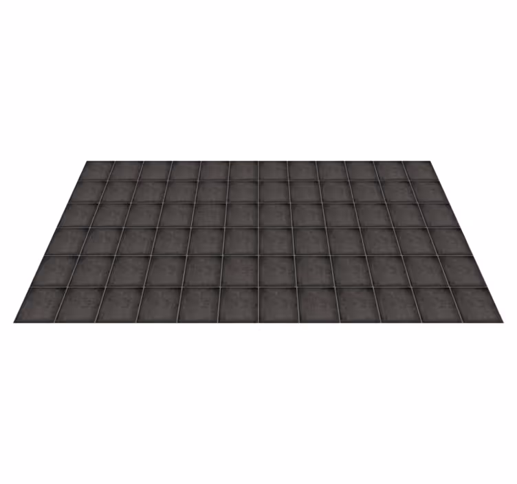 Tapis vinyle carreaux Briques carrées noires de pierre - TenStickers