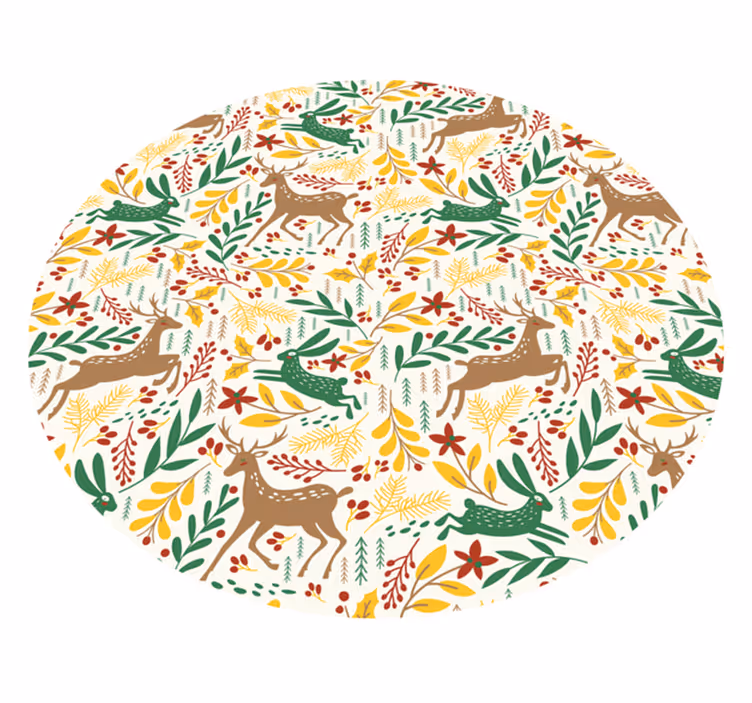 Tapis vinyle noël motif inspiré de la nature - TenStickers