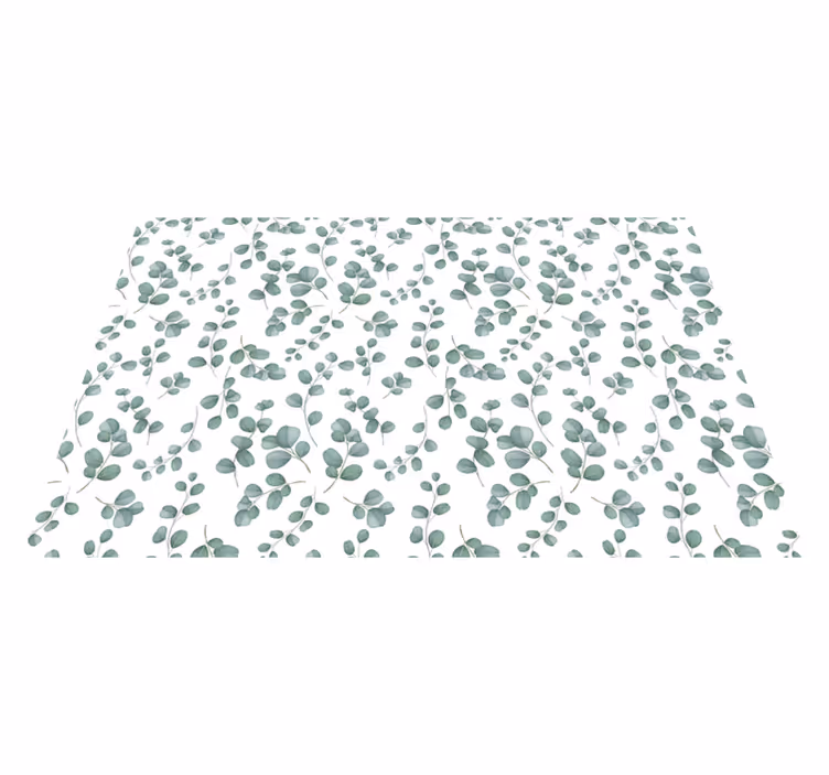 Tapis vinyle fleurs et plantes motif de verdure élégant - TenStickers