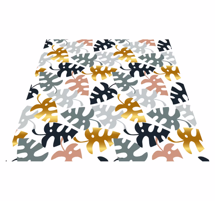 Tapis vinyle nature emblème de feuille - TenStickers