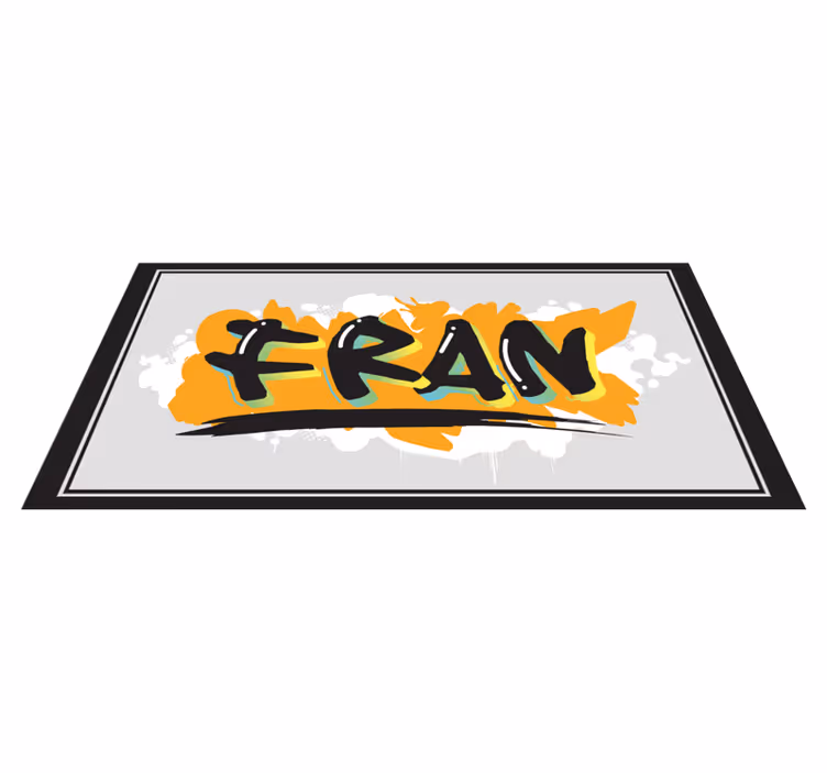 Tapis vinyle avec nom Graffiti coloré de style urbain - TenStickers
