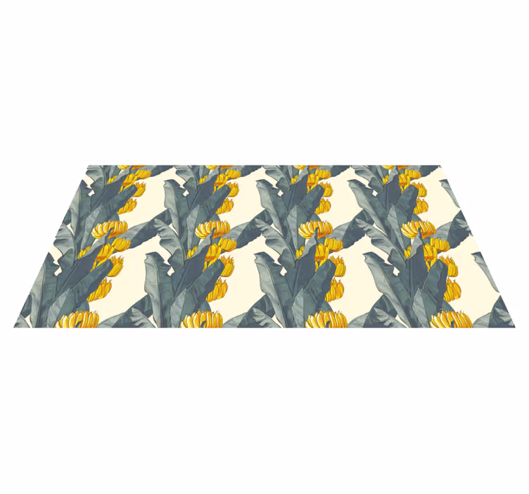 Tapis vinyle fleurs et plantes composition florale tropicale - TenStickers