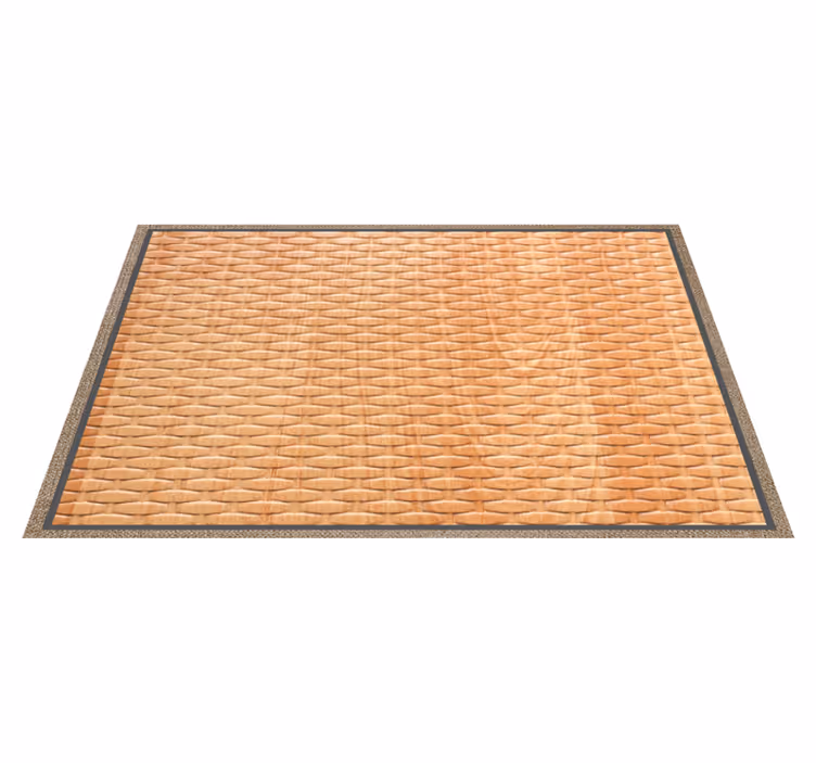 Tapis vinyle Imitation fibre naturelle bordures - TenStickers