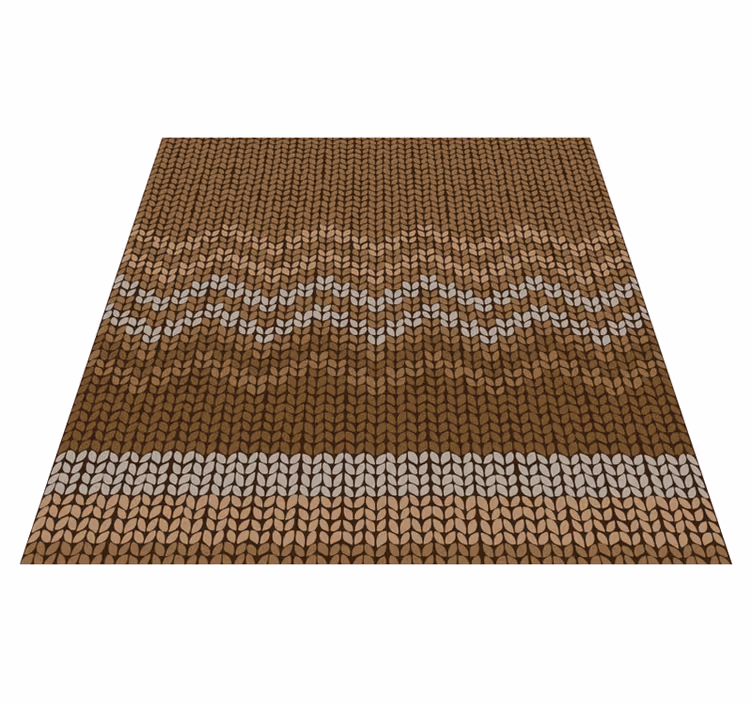 Tapis vinyle fibre à rayures dorées et blanches - TenStickers