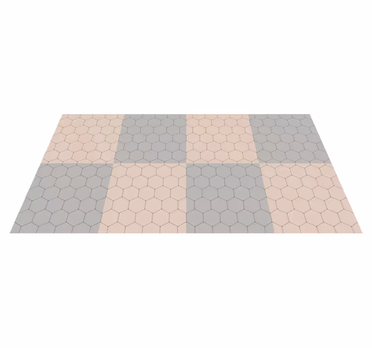 Tapis vinyle géométrique élégant hexagonal - TenStickers