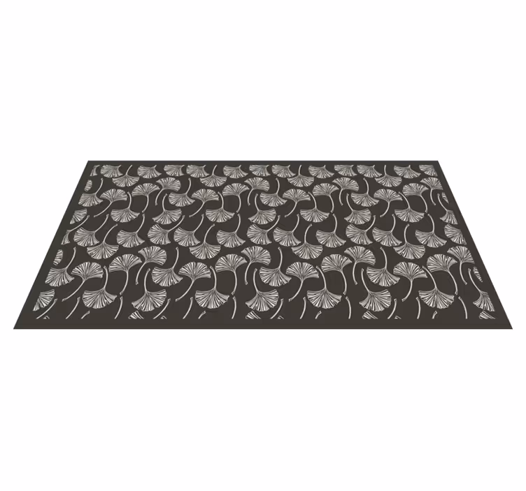 Tapis vinyle fleurs et plantes motif de feuille de ginkgo - TenStickers