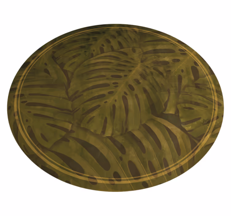 Tapis vinyle fleurs et plantes imprimé feuille tropicale - TenStickers