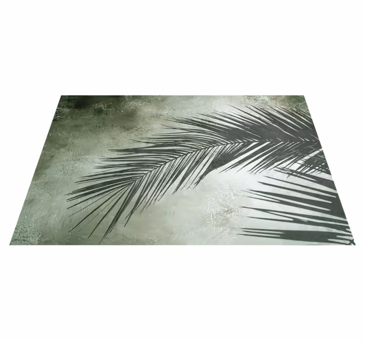 Tapis vinyle fleurs et plantes élégance feuilles de palmier - TenStickers
