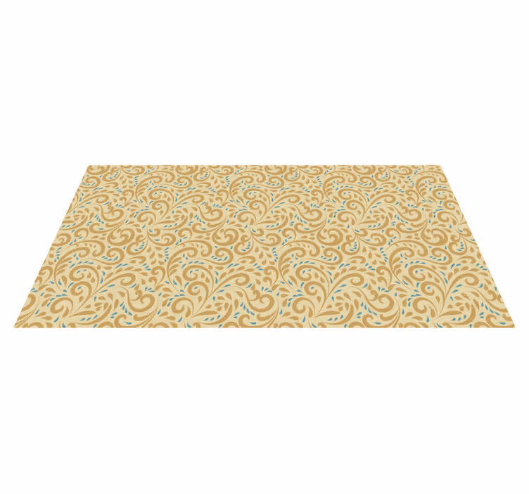 Tapis vinyle retro vinylee floral vintage dessiné à la main - TenStickers