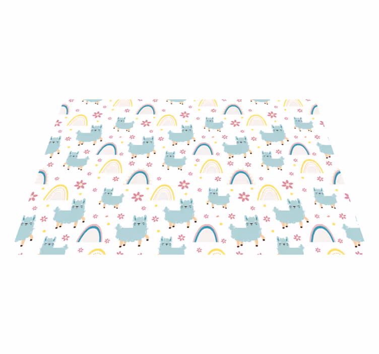 Tapis vinyle autres tapis arc-en-ciel et lamas - TenStickers