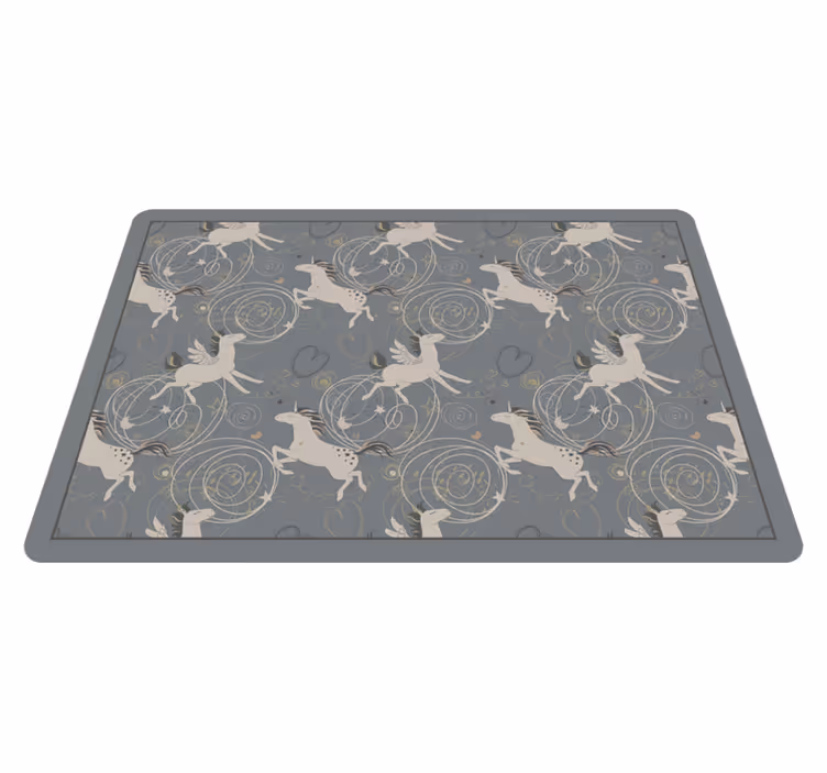 Tapis vinyle pour enfants design licornes fantaisie - TenStickers