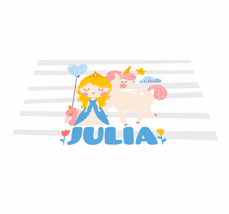 Tapis vinyle autres tapis licorne et princesse personnalisés - TenStickers