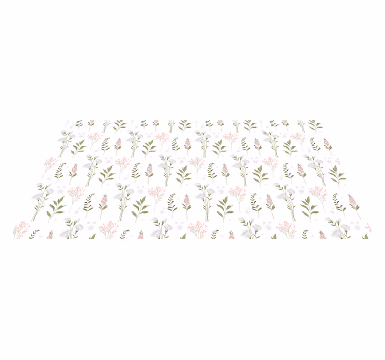 Tapis vinyle fleurs et plantes esthétique à motifs - TenStickers