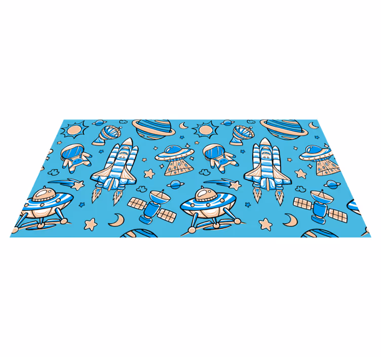 Tapis vinyle étoile aventure d'exploration spatiale - TenStickers