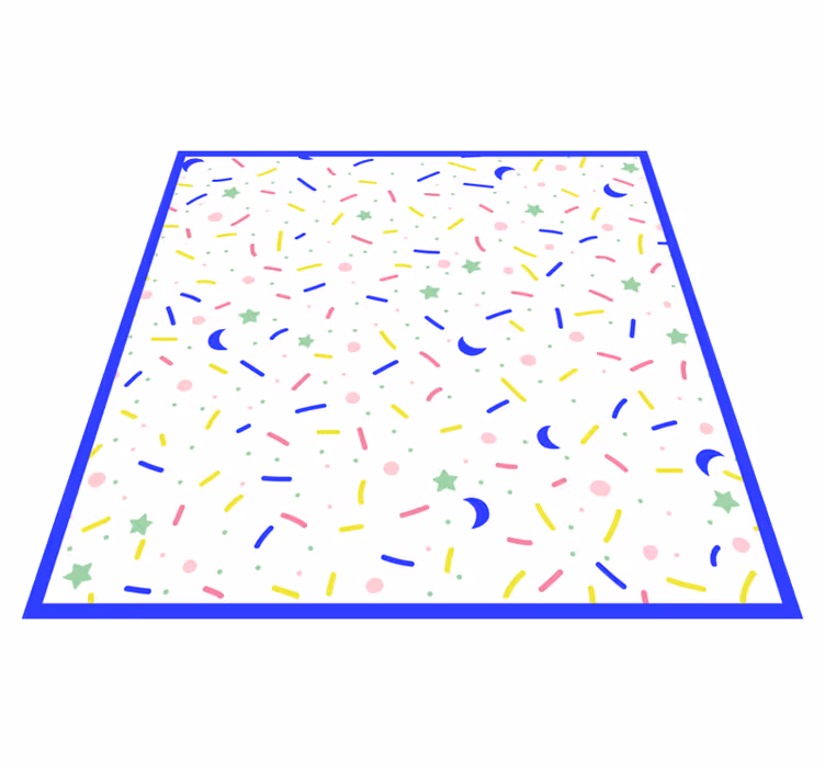 Tapis vinyle autres tapis fête formes colorées - TenStickers
