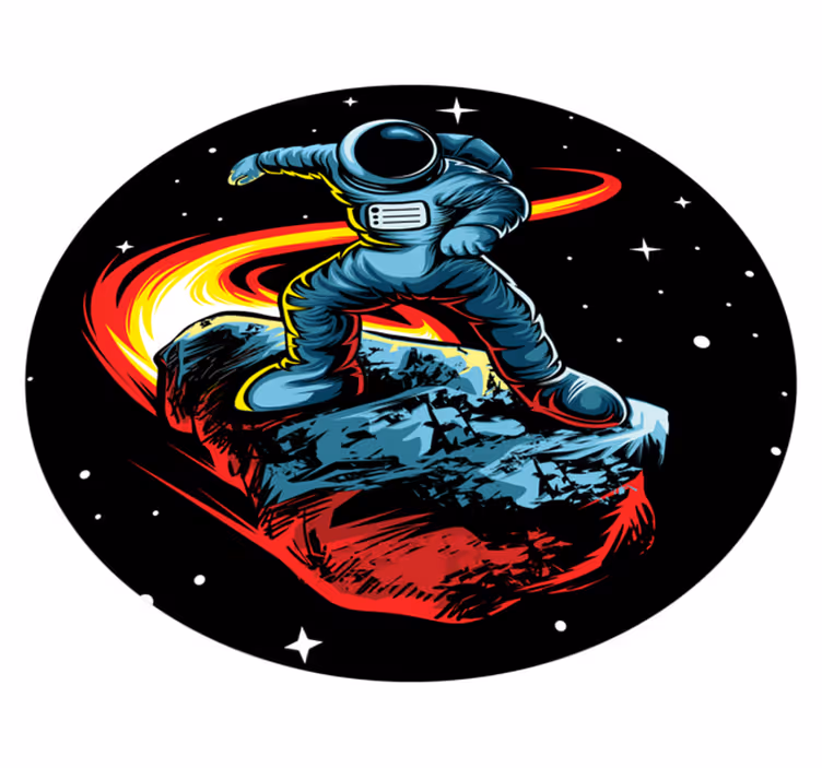 Tapis vinyle étoile aventure cosmique - TenStickers