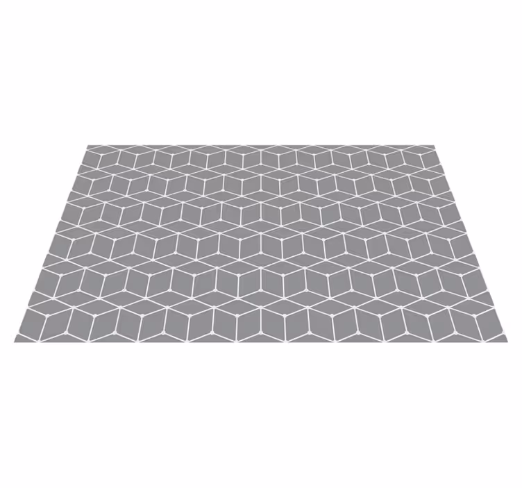 Tapis vinyle géométrique motif élégant gris - TenStickers