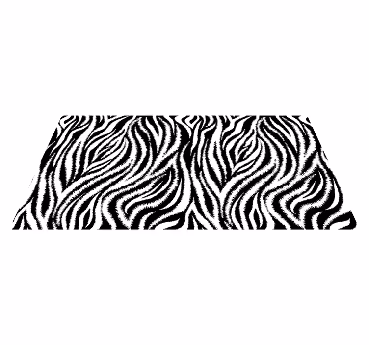 Tapis vinyle animal imprimé zèbre - TenStickers