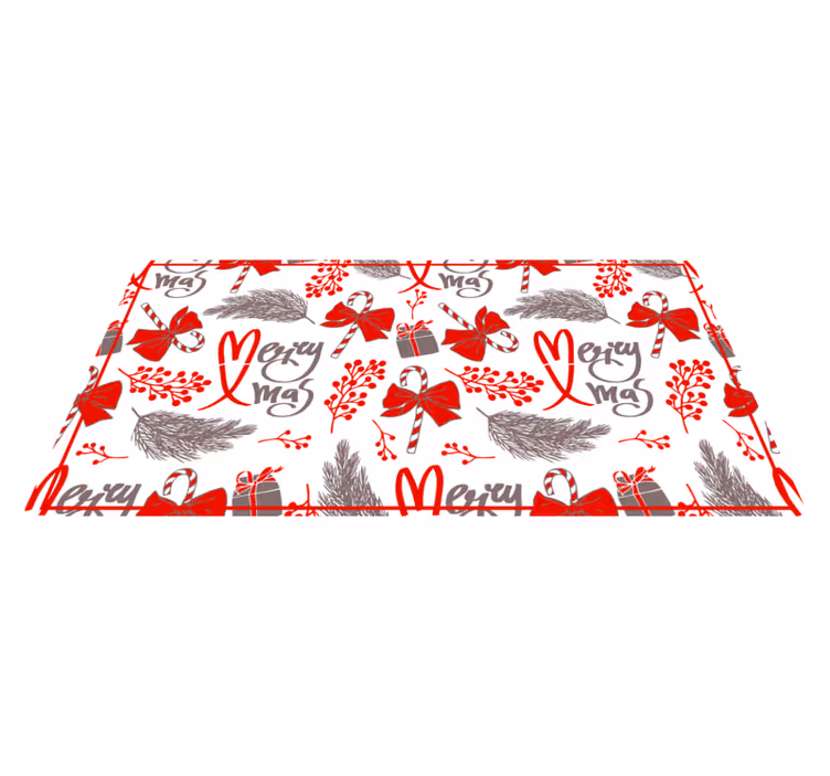 Tapis vinyle cuisine Modèle sans couture joyeux noël - TenStickers