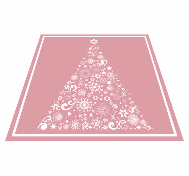 Tapis vinyle noël arbre de noël festif - TenStickers