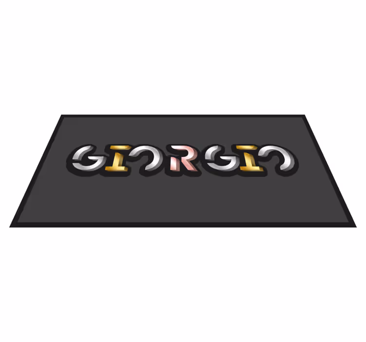Tapis vinyle personnalisé design de nom - TenStickers