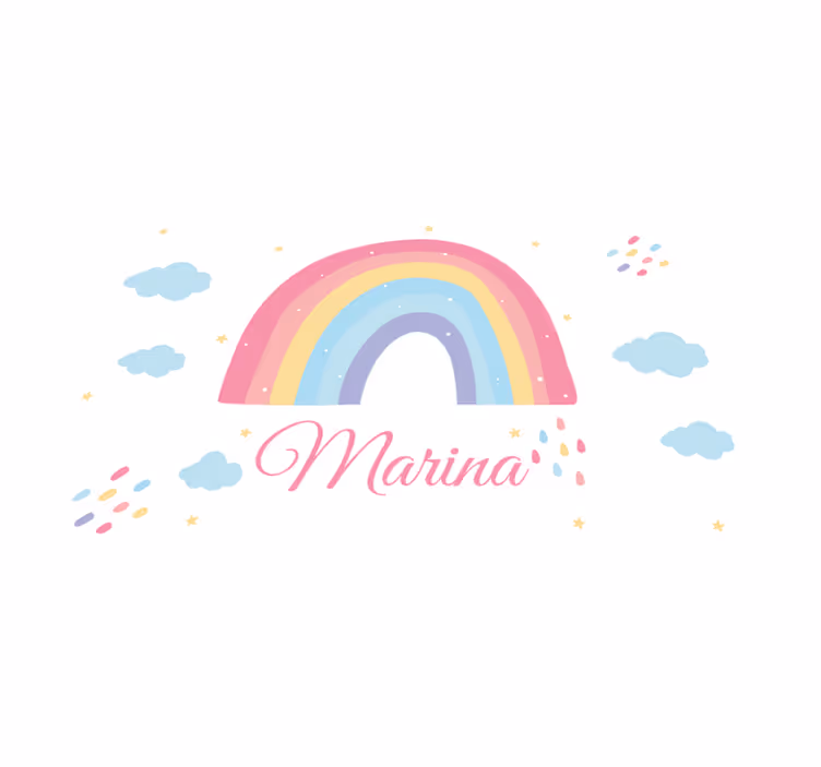 Tapis vinyle personnalisé ciel coloré sur mesure - TenStickers