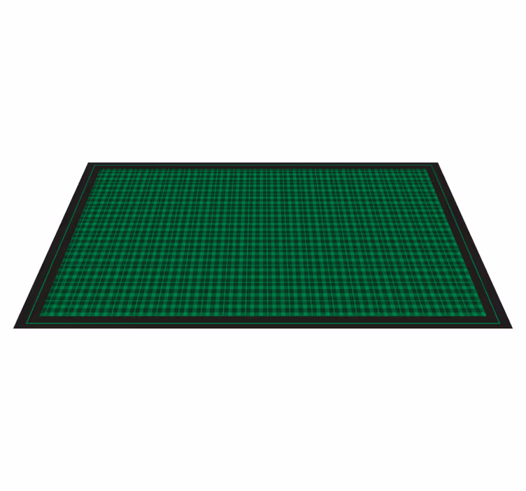 Tapis vinyle géométrique motif à carreaux verts - TenStickers