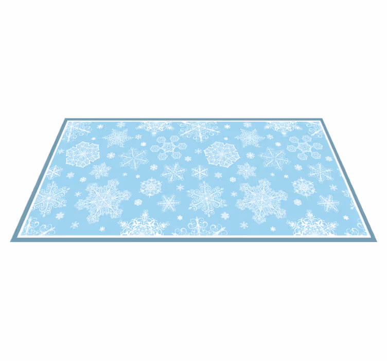 Tapis vinyle halloween motif de flocon de neige givré - TenStickers