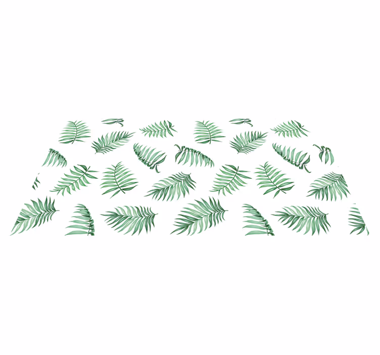 Tapis vinyle fleurs et plantes motifs de feuilles gracieuses - TenStickers