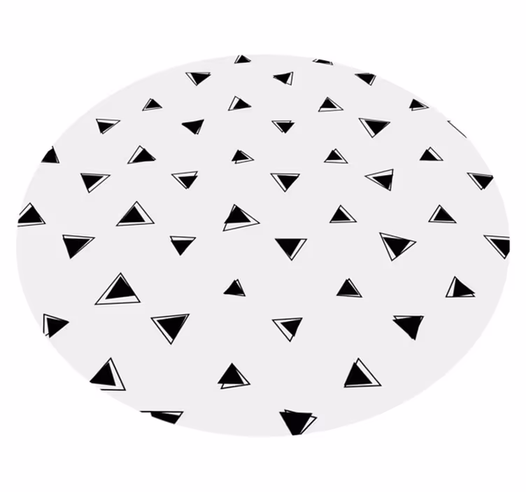Tapis vinyle geometrique Petits triangles noirs - TenStickers