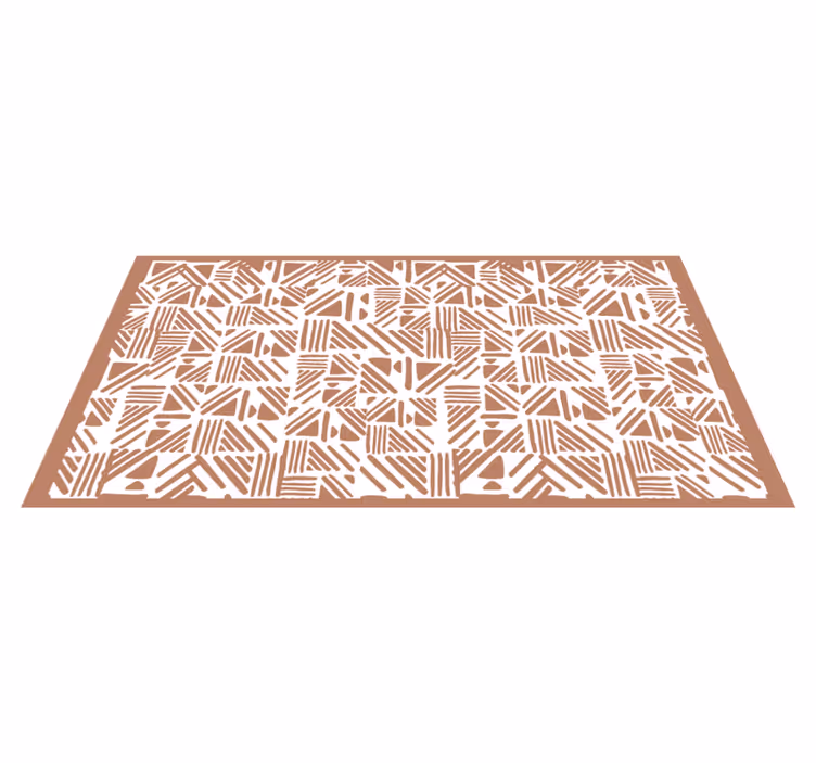 Tapis vinyle géométrique motif contrasté - TenStickers