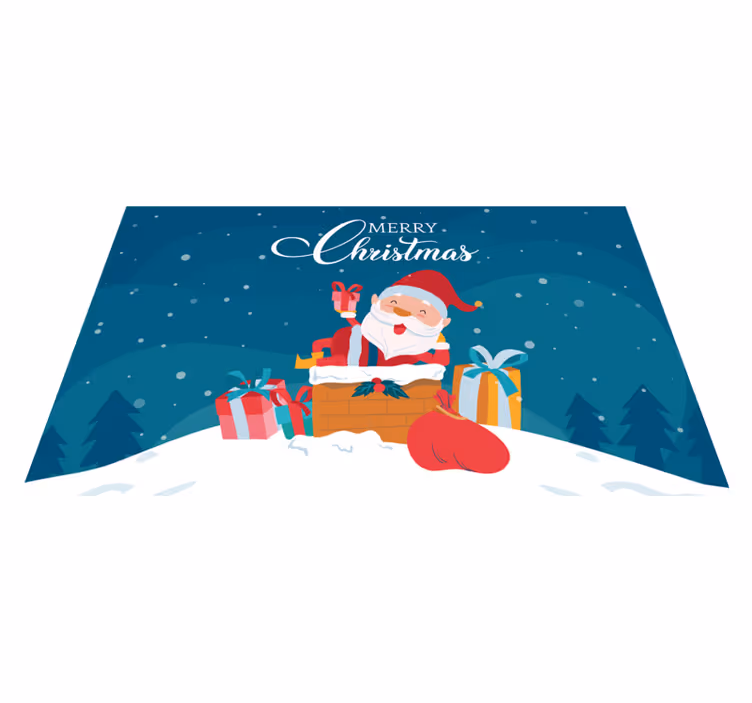 Tapis vinyle noël ambiance joyeuse de noël - TenStickers