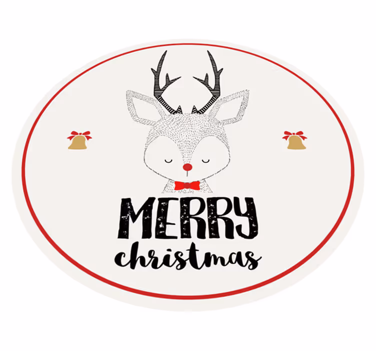 Tapis vinyle noël avec motif de renne festif - TenStickers