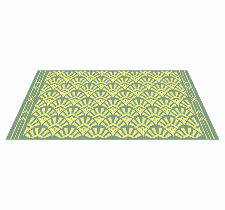 Tapis vinyle carreaux de ciment fleur de soleil - TenStickers