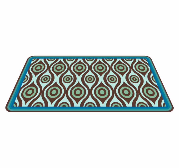 Tapis mosaique vinyle inspiration de motif tourbillonnant - TenStickers