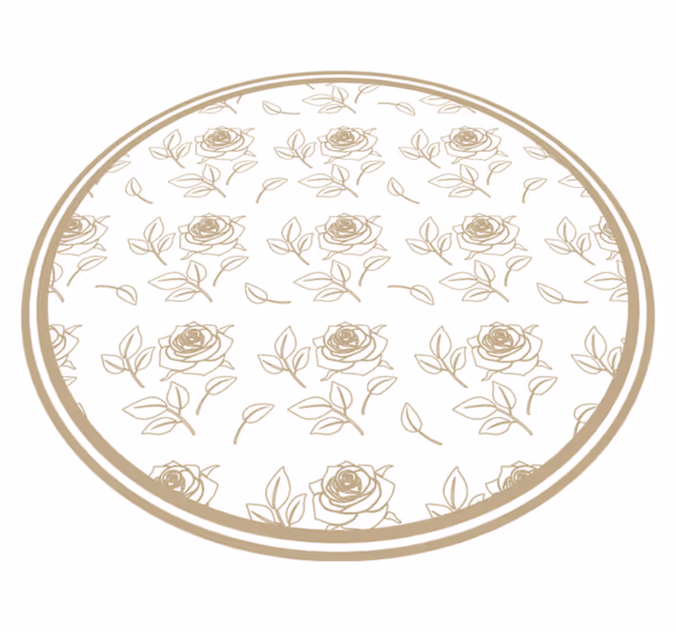 Tapis vinyle fleurs et plantes composition florale de roses - TenStickers
