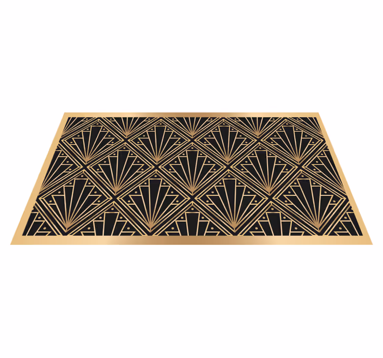 Tapis vinyle carreaux de ciment motif art déco - TenStickers