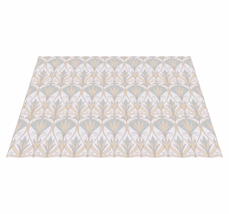 Tapis vinyle minimaliste inspiration florale élégante - TenStickers