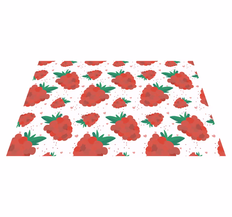 Tapis vinyle fleurs et plantes motif de baies vibrant - TenStickers