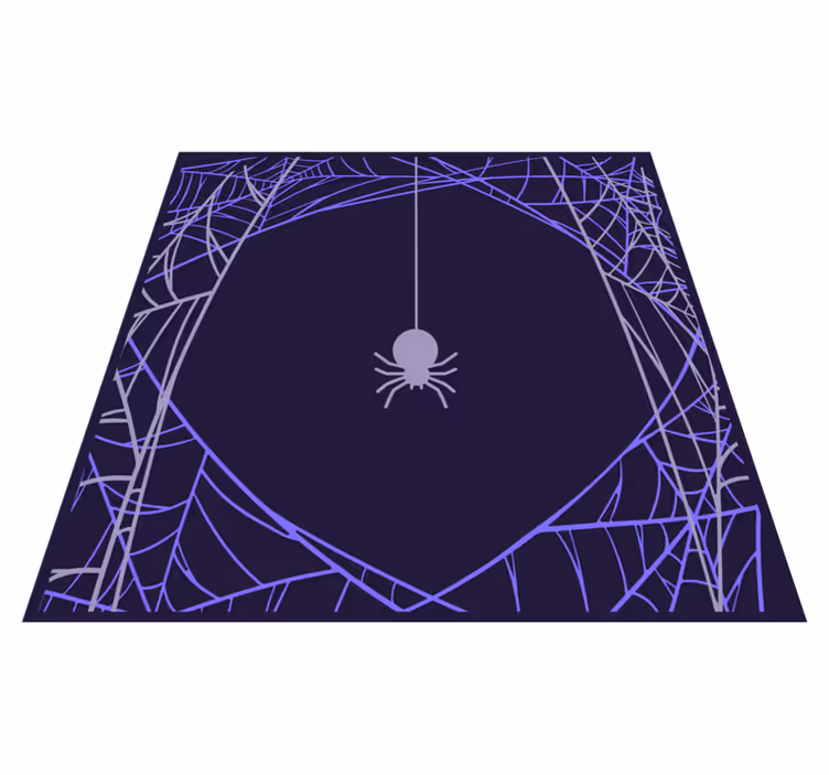 Tapis vinyle halloween motif de toile d'araignée - TenStickers