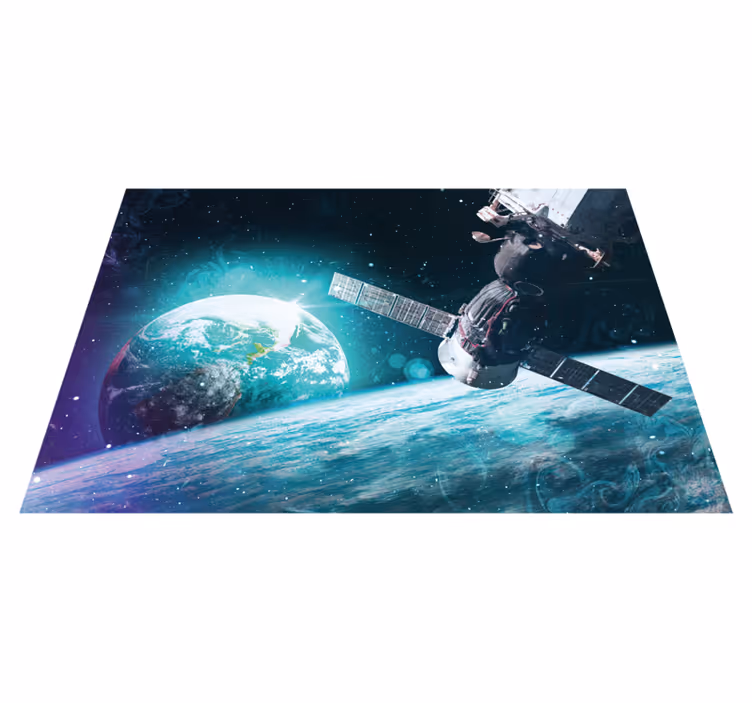 Tapis vinyle étoile exploration du voyage galactique - TenStickers