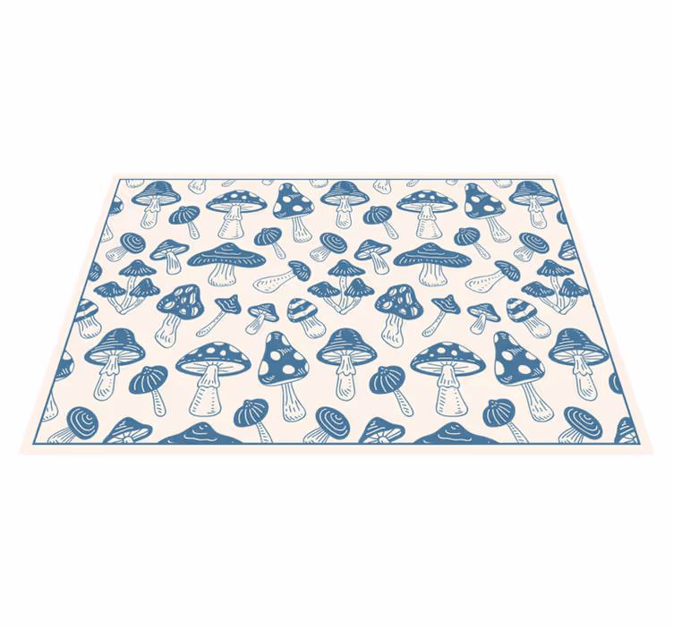 Tapis vinyle nature chic à motifs de champignons - TenStickers