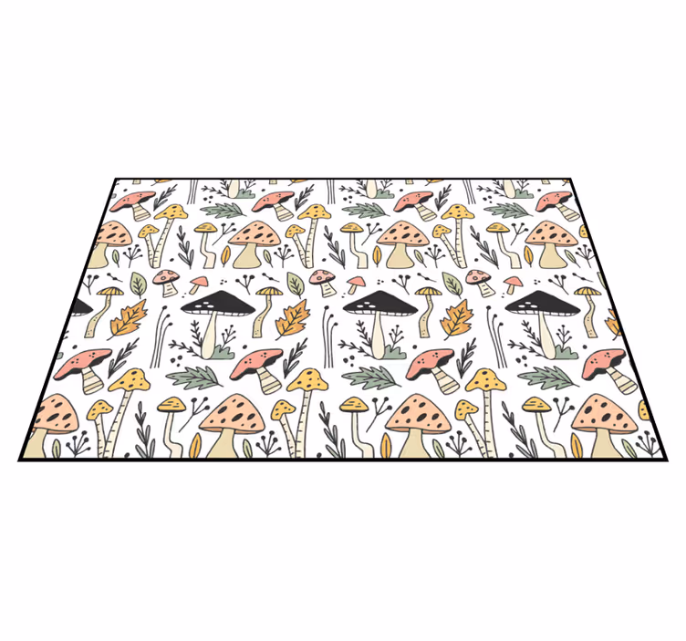 Tapis vinyle nature champignons enchanteurs - TenStickers