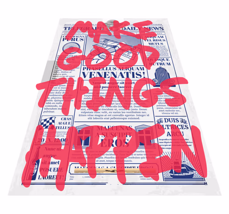 Tapis vinyle citation faire de bonnes choses - TenStickers