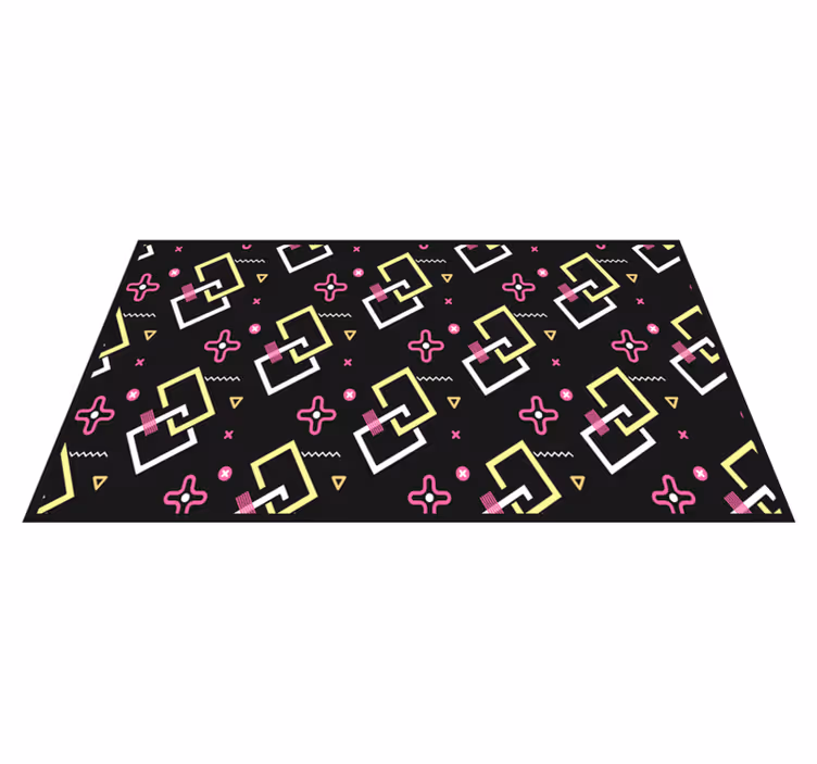 Tapis vinyle géométrique jeu de motifs modernes - TenStickers