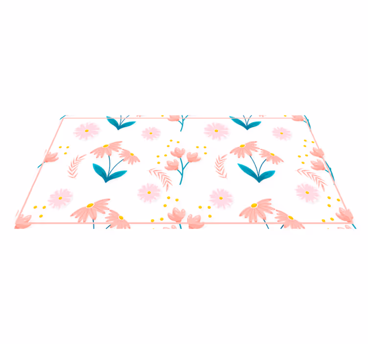 Tapis vinyle fleurs et plantes floraison printanière florale - TenStickers